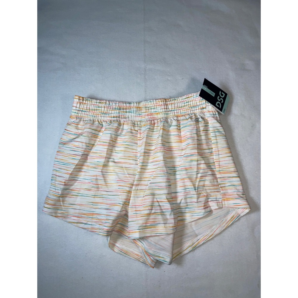 DSG Mid-Rise Stride Shorts Girls XL 16 Multi-Color Space Dye Athletic Running
